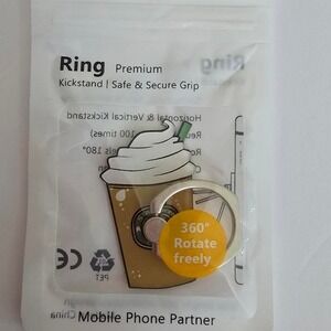 Cream and Tan Starbucks Frappuccino Phone Ring‎